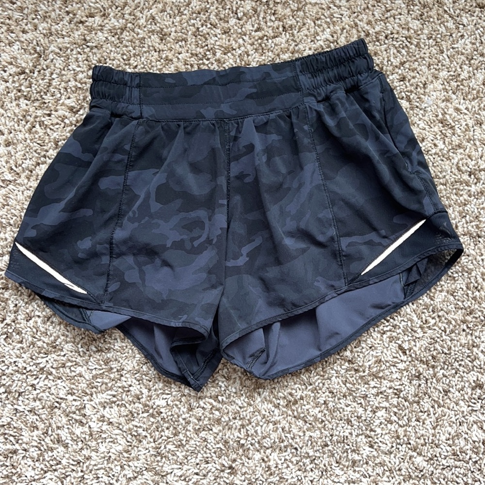 Camo Lulu lemon running shorts